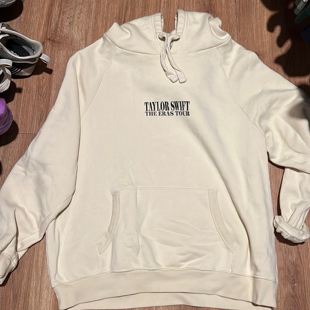Taylor Swift Eras Tour Cream Beige Tour Exclusive Hoodie size Large